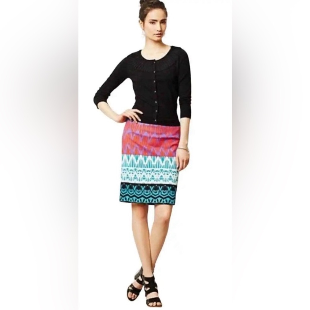 Anthropologie Plenty by Tracy Reese Montagne Geometric Pencil Skirt